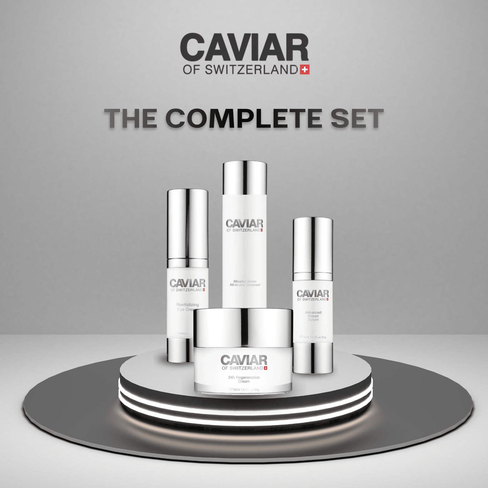 The Complete Set anti-aging skincare kit by Caviar of Switzerland